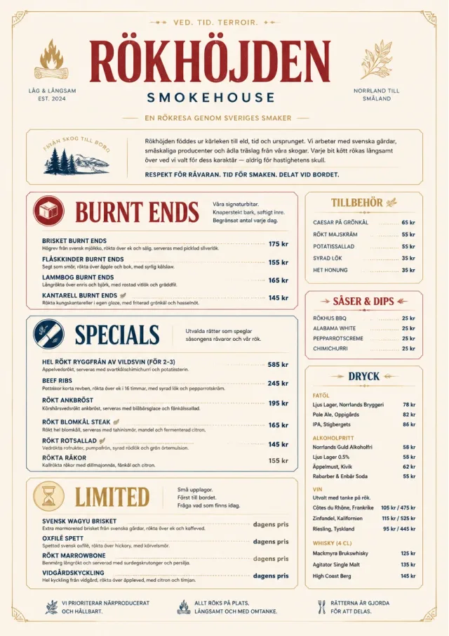 Fine Regional bbq-menu menu template preview