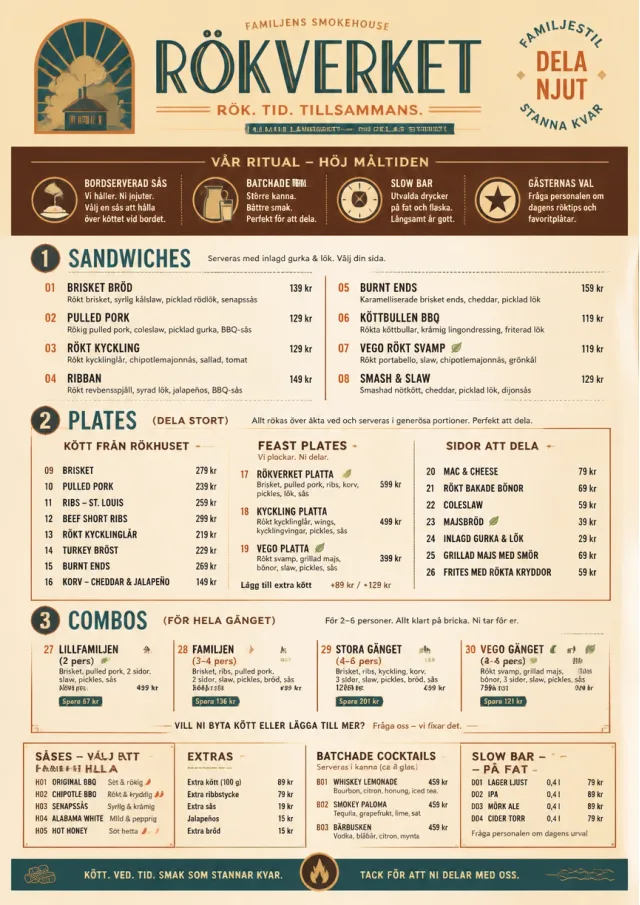 Family Style Feast bbq-menu menu template preview