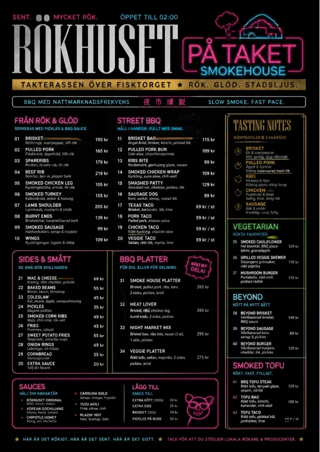 Night Market Neon bbq-menu menu template preview