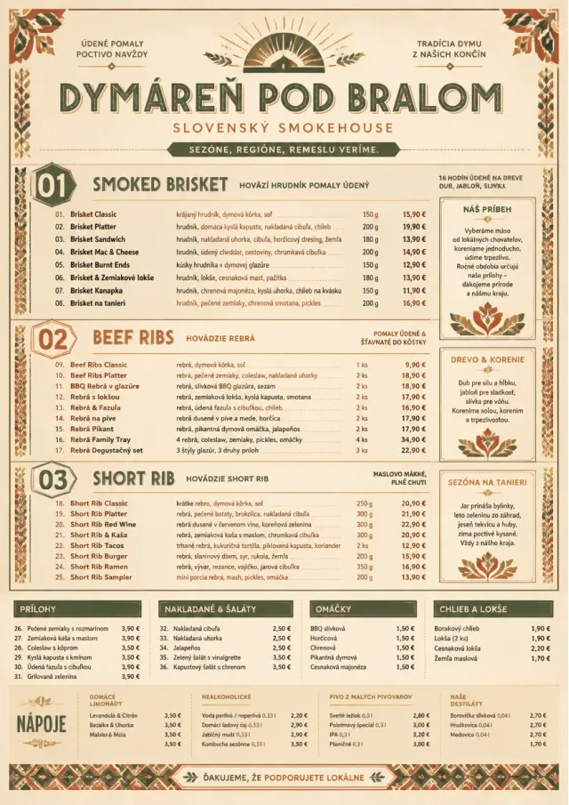 Heritage Tradition bbq-menu menu template preview