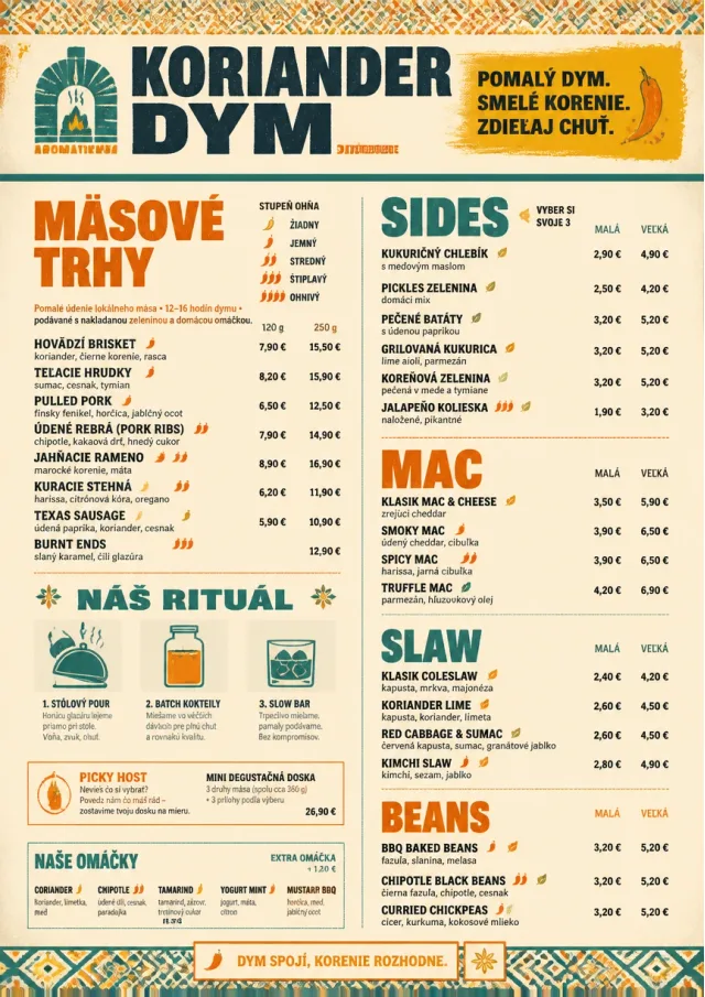 Spice Market Bold bbq-menu menu template preview