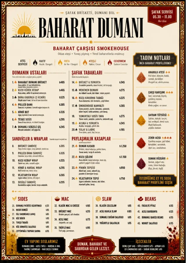 Spice Market Bold bbq-menu menu template preview