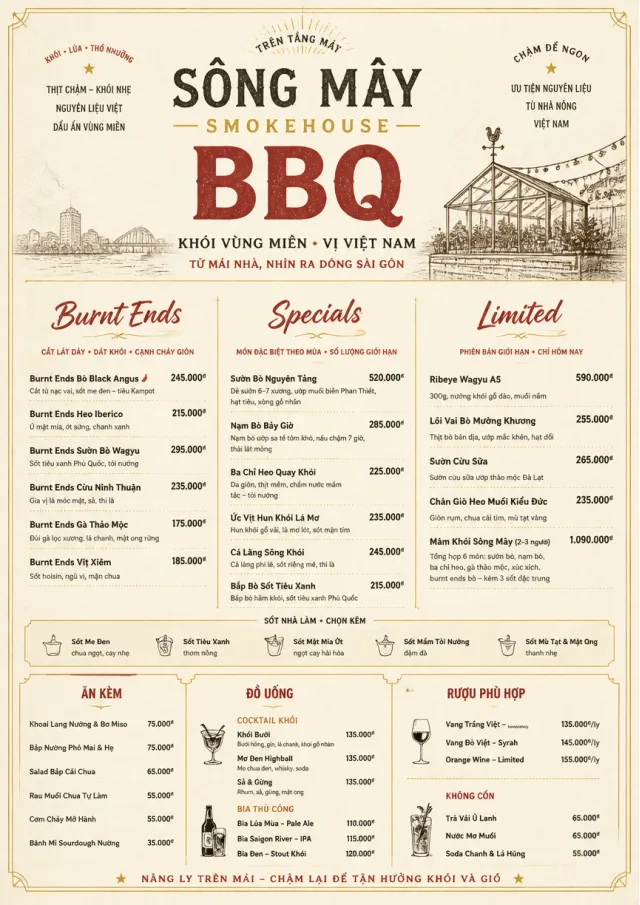 Fine Regional bbq-menu menu template preview