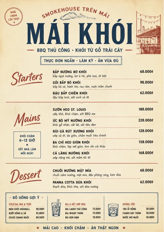 Chef Carte Brève bbq-menu menu template preview