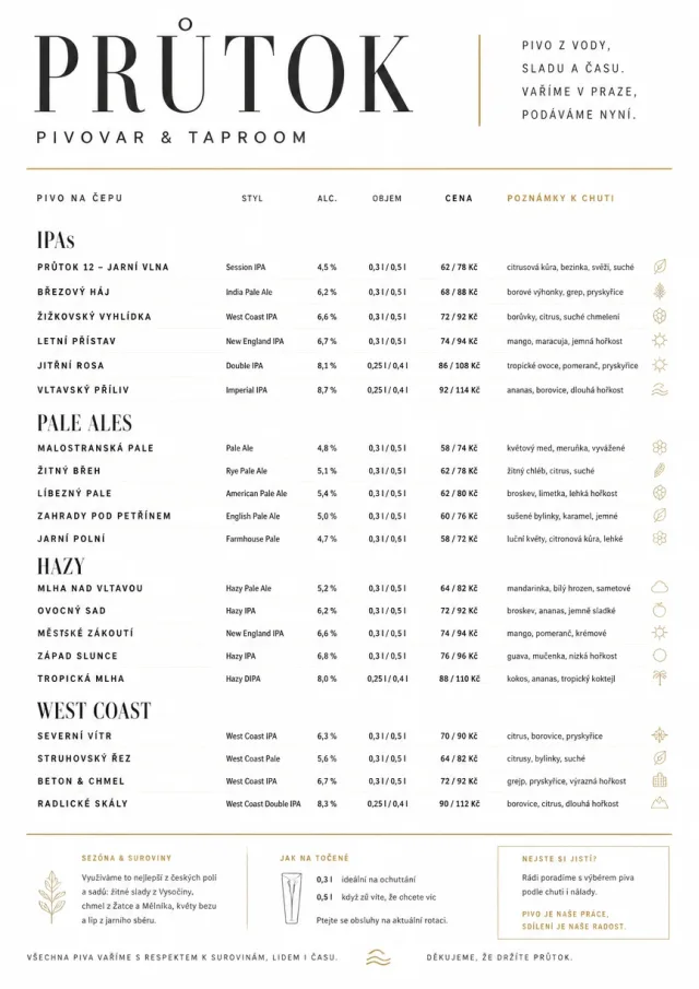 Modern Minimal Pour beer-menu menu template preview