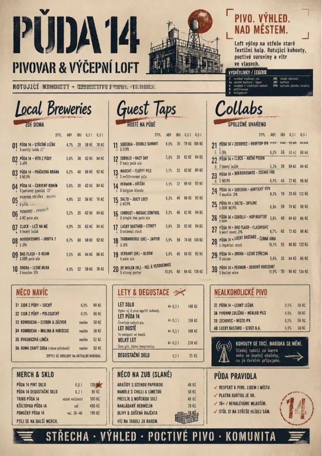 Industrial Craft beer-menu menu template preview