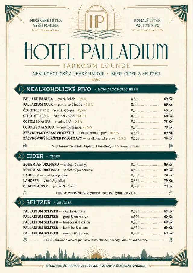Luxury Hotel Lounge beer-menu menu template preview