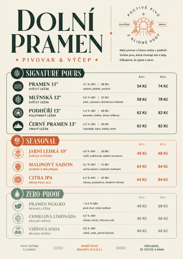 Boutique Pour Card beer-menu menu template preview