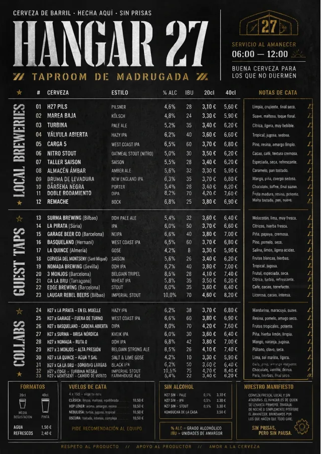 Industrial Craft beer-menu menu template preview