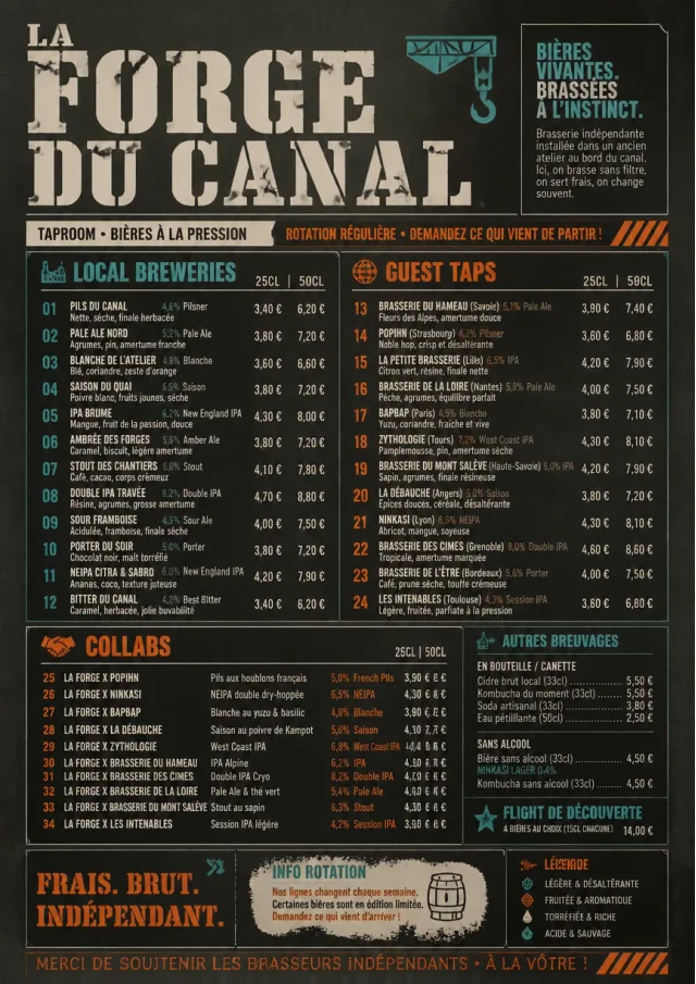 Industrial Craft beer-menu menu template preview
