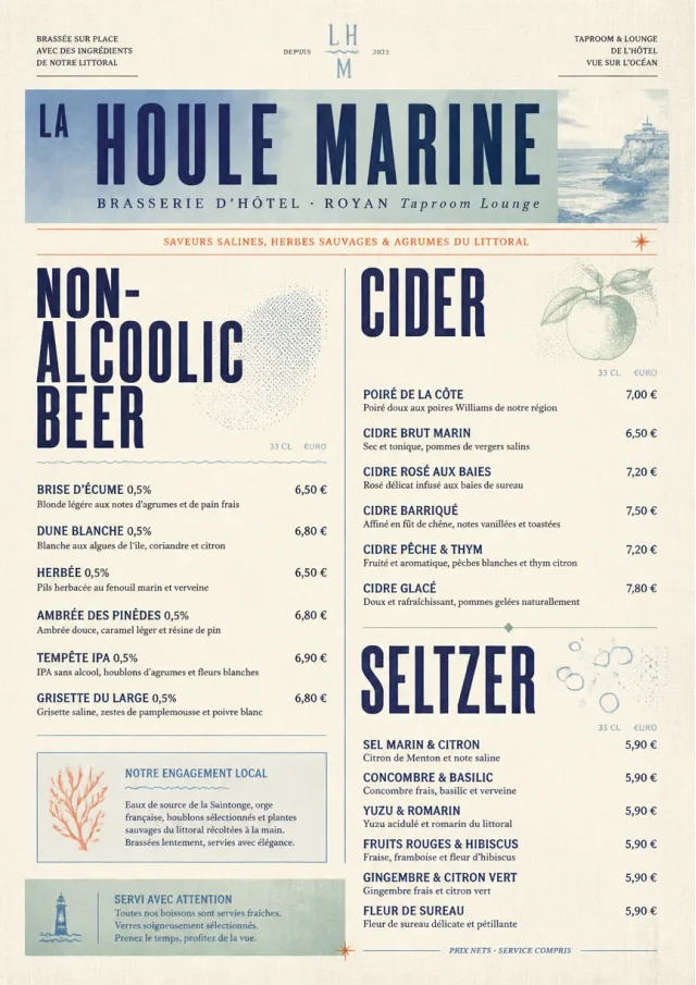 Luxury Hotel Lounge beer-menu menu template preview