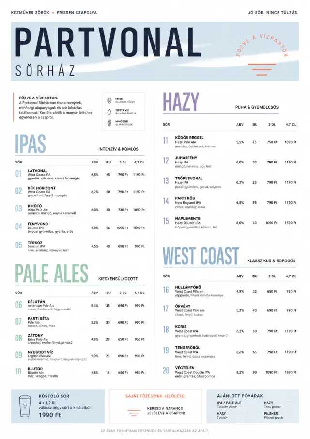 Modern Minimal Pour beer-menu menu template preview