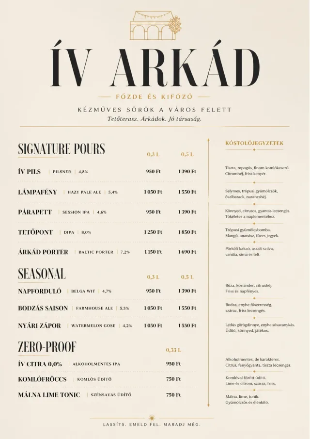 Boutique Pour Card beer-menu menu template preview