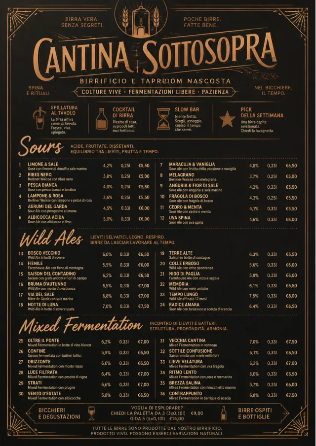 Speakeasy Spirits beer-menu menu template preview