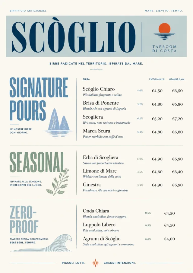 Boutique Pour Card beer-menu menu template preview