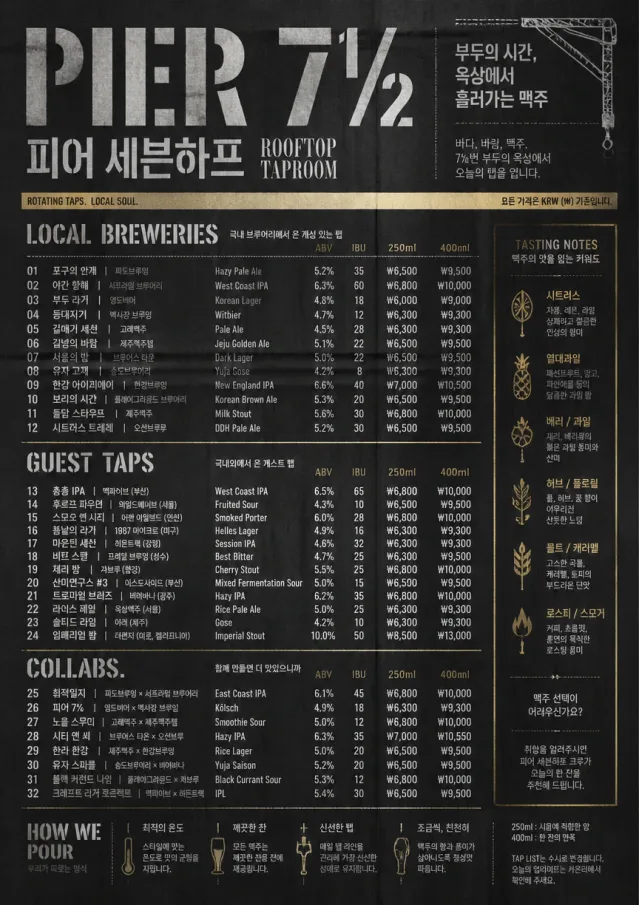 Industrial Craft beer-menu menu template preview