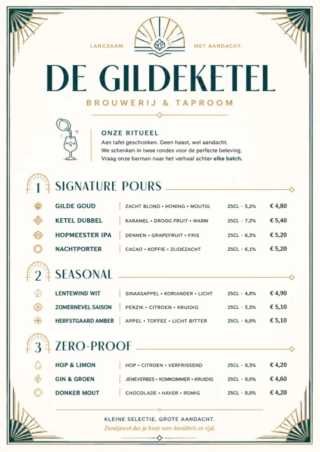 Boutique Pour Card beer-menu menu template preview