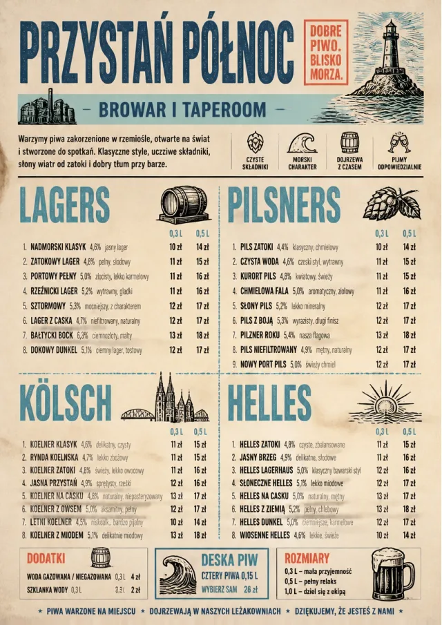 Heritage Taproom beer-menu menu template preview