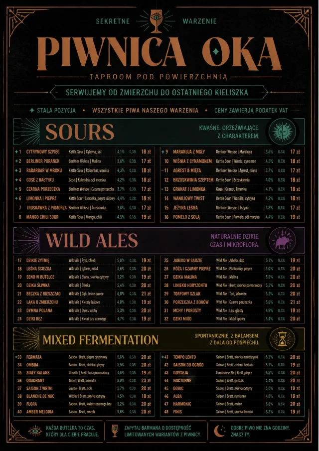 Speakeasy Spirits beer-menu menu template preview