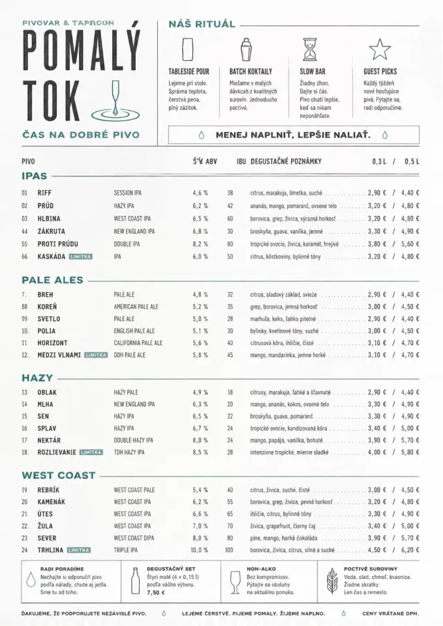 Modern Minimal Pour beer-menu menu template preview