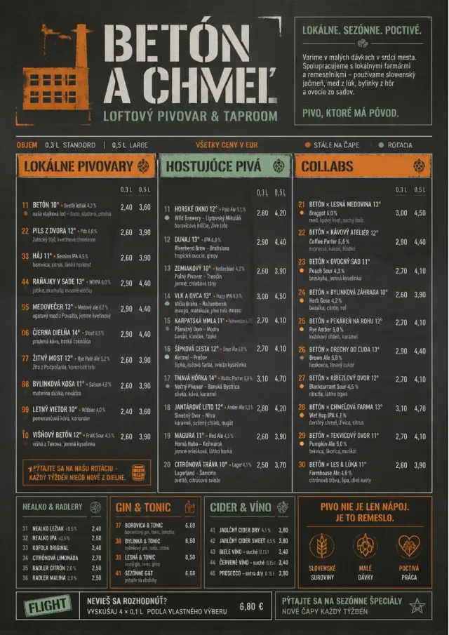 Industrial Craft beer-menu menu template preview