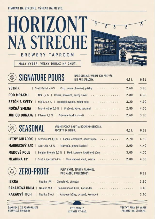 Boutique Pour Card beer-menu menu template preview