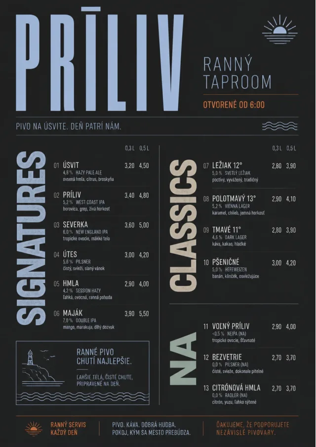 Mono Bar Minimal beer-menu menu template preview
