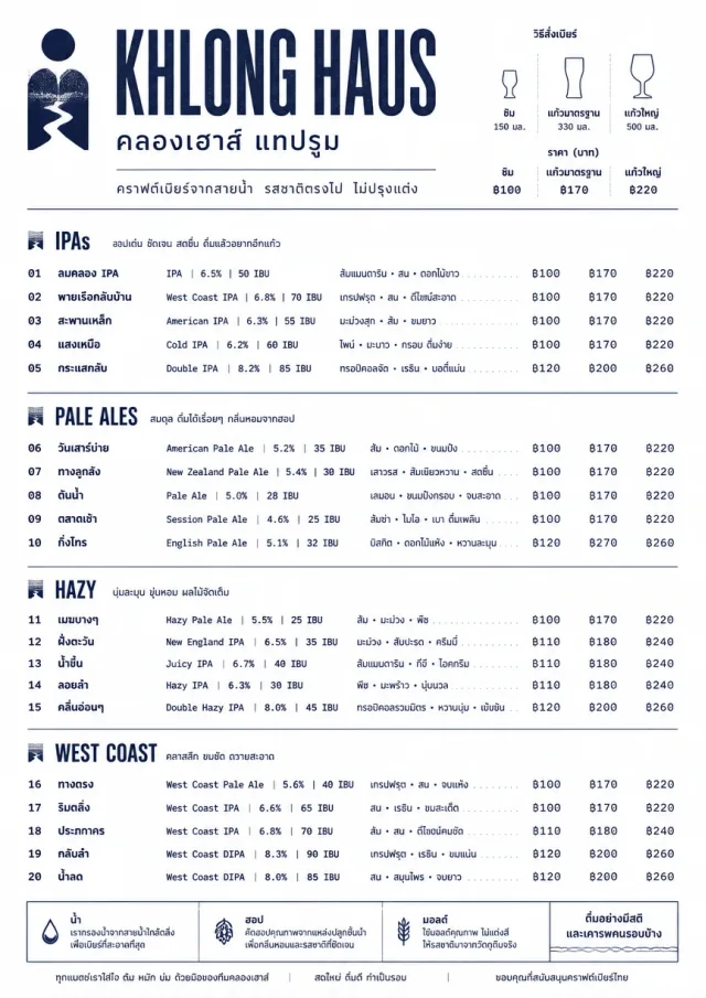 Modern Minimal Pour beer-menu menu template preview