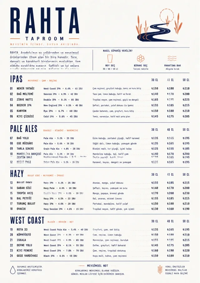 Modern Minimal Pour beer-menu menu template preview