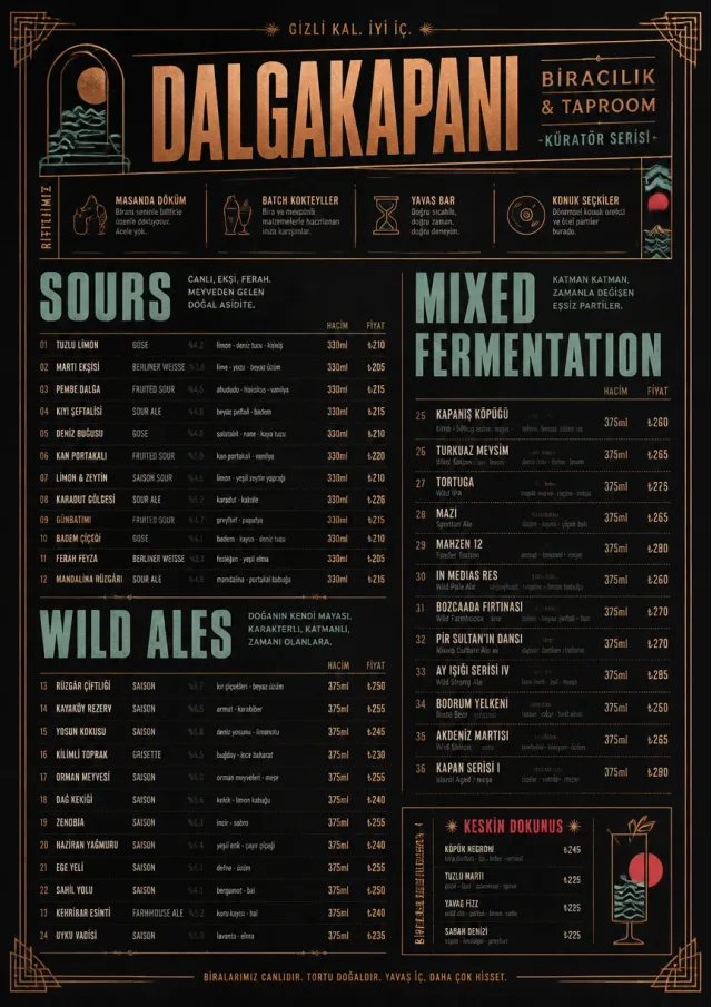 Speakeasy Spirits beer-menu menu template preview