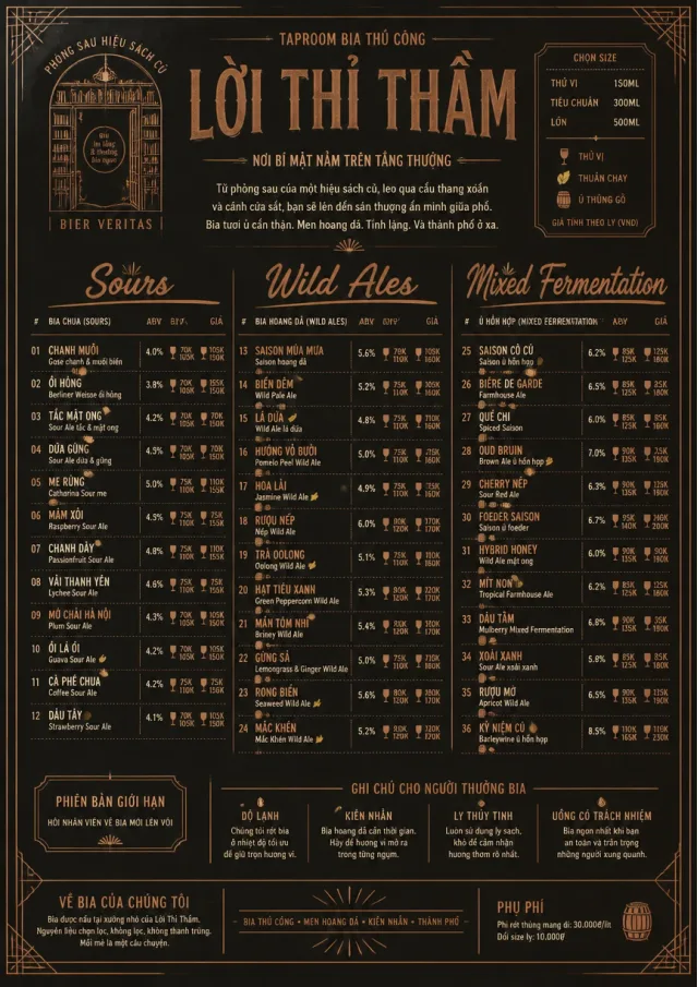 Speakeasy Spirits beer-menu menu template preview