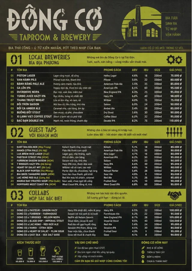 Industrial Craft beer-menu menu template preview