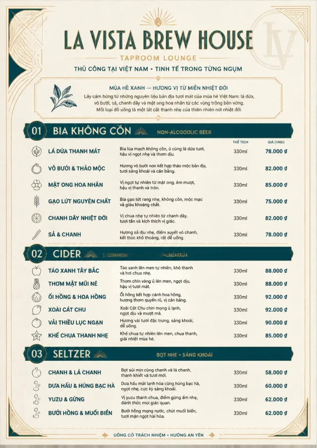 Luxury Hotel Lounge beer-menu menu template preview