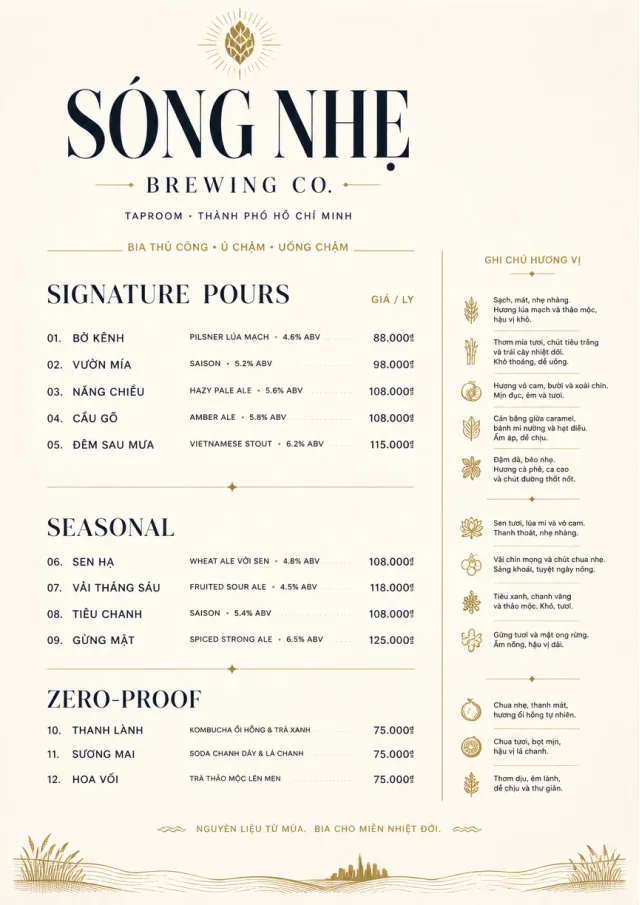 Boutique Pour Card beer-menu menu template preview