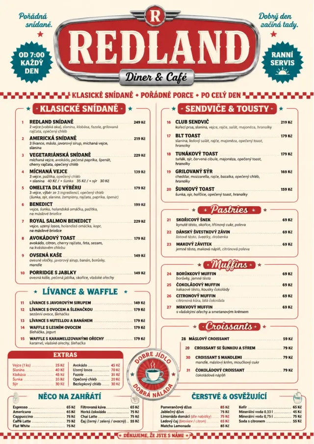 Diner Comfort breakfast-menu menu template preview