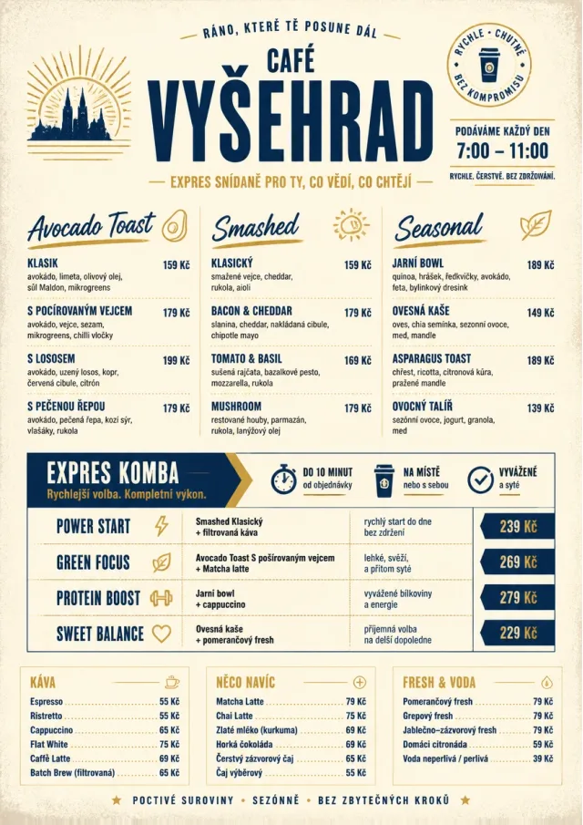 Power Lunch breakfast-menu menu template preview