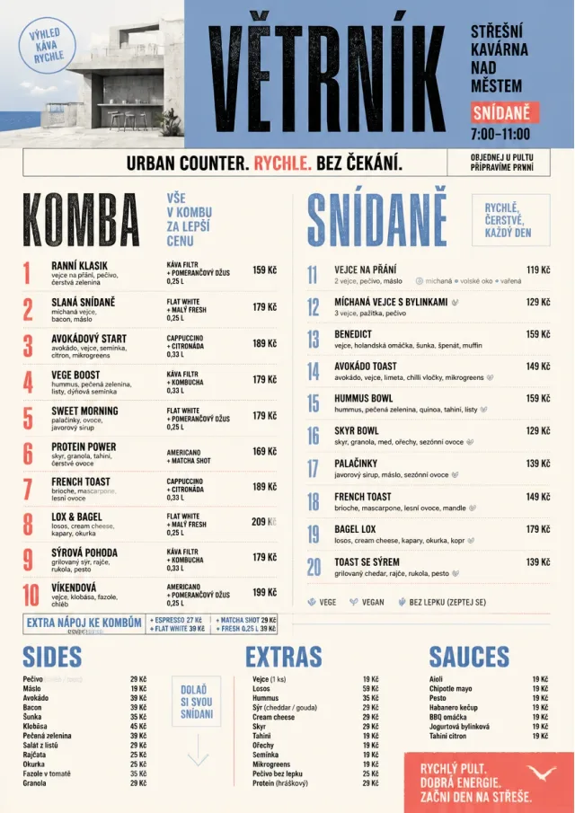 Urban Counter Quick breakfast-menu menu template preview