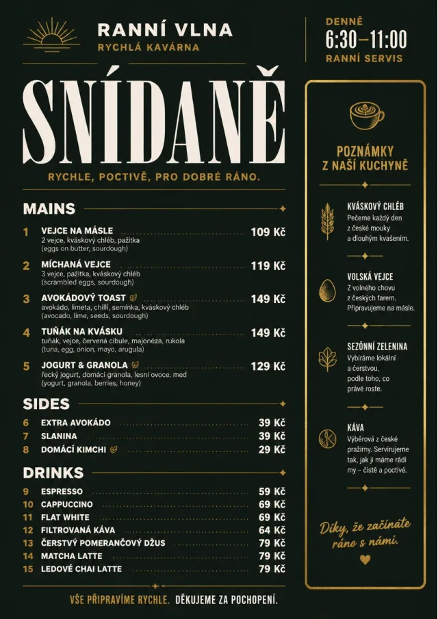 Counter Quick Board breakfast-menu menu template preview