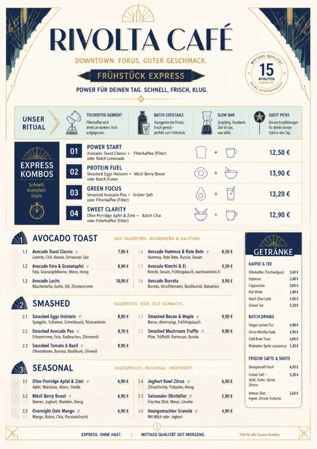 Power Lunch breakfast-menu menu template preview