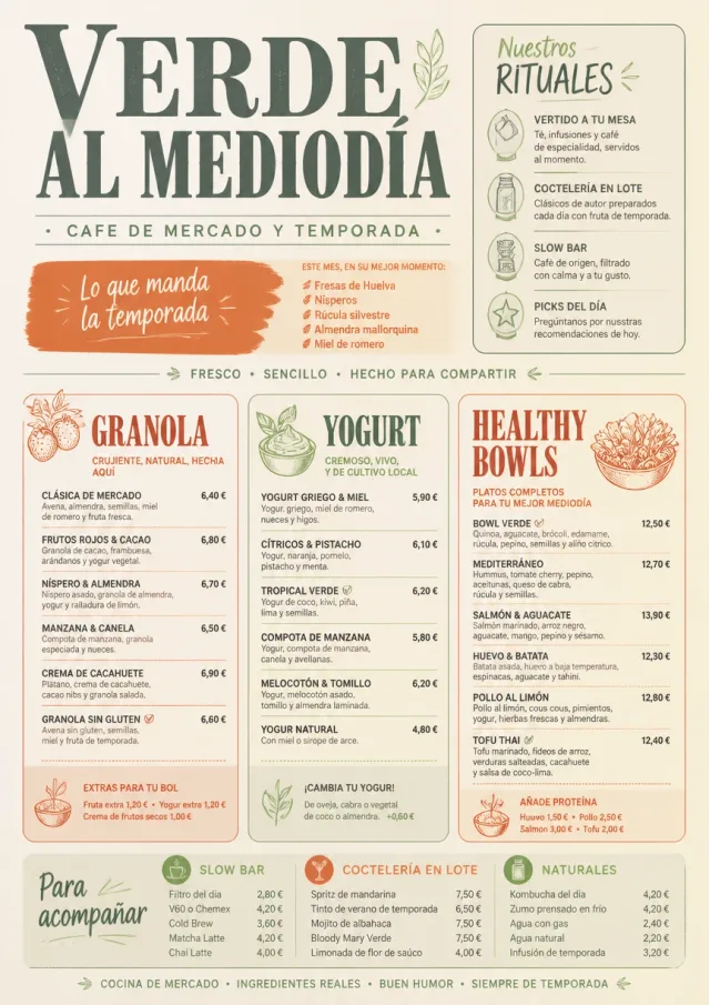 Market Fresh Midday breakfast-menu menu template preview