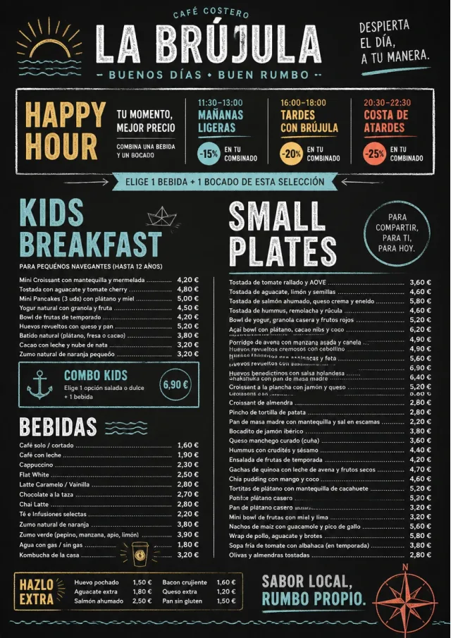 Happy Hour Promo breakfast-menu menu template preview