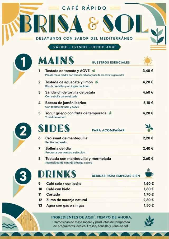 Counter Quick Board breakfast-menu menu template preview