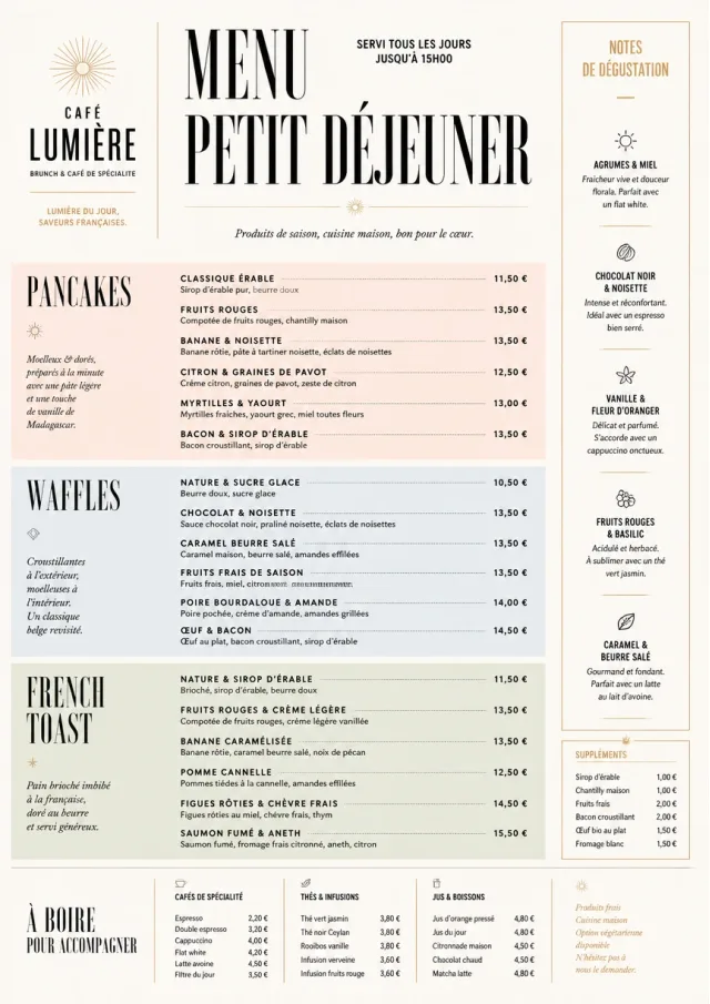 Modern Brunch Editorial breakfast-menu menu template preview