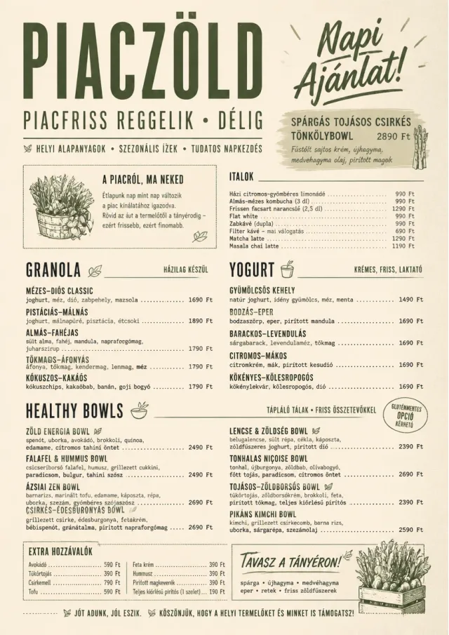 Market Fresh Midday breakfast-menu menu template preview
