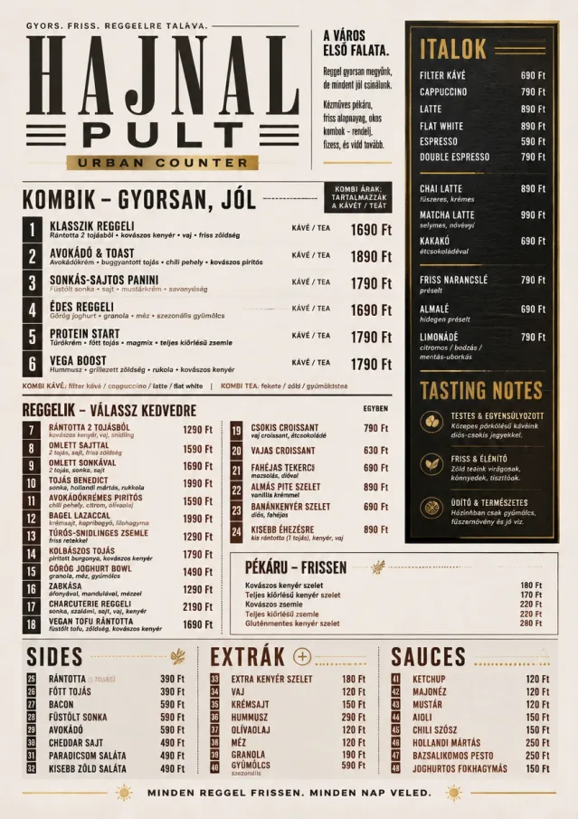Urban Counter Quick breakfast-menu menu template preview