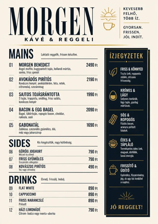 Counter Quick Board breakfast-menu menu template preview
