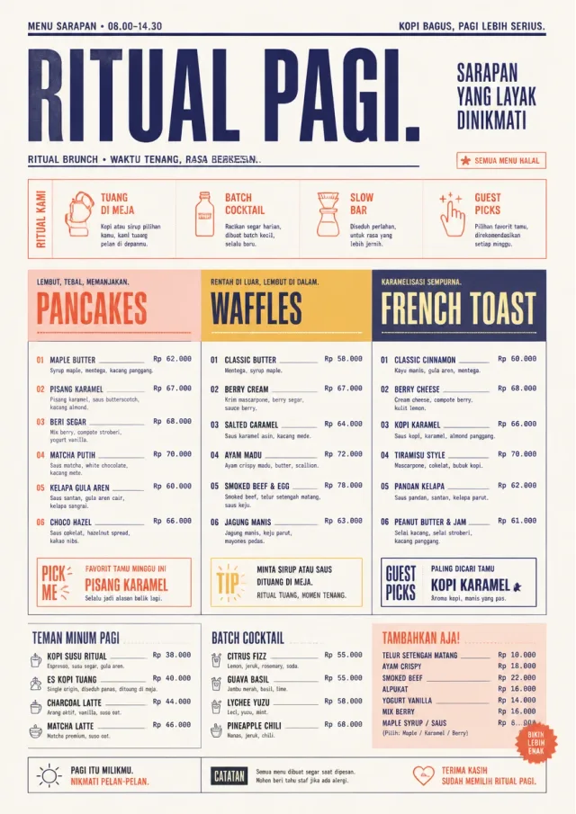 Modern Brunch Editorial breakfast-menu menu template preview