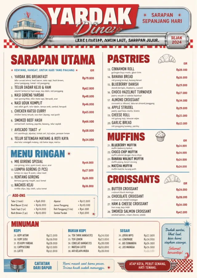 Diner Comfort breakfast-menu menu template preview