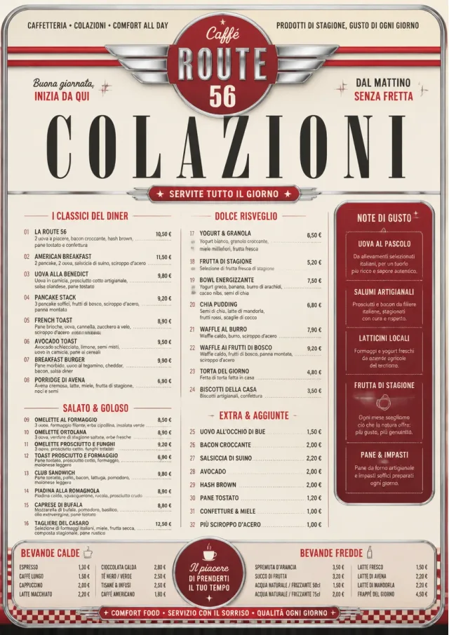 Diner Comfort breakfast-menu menu template preview
