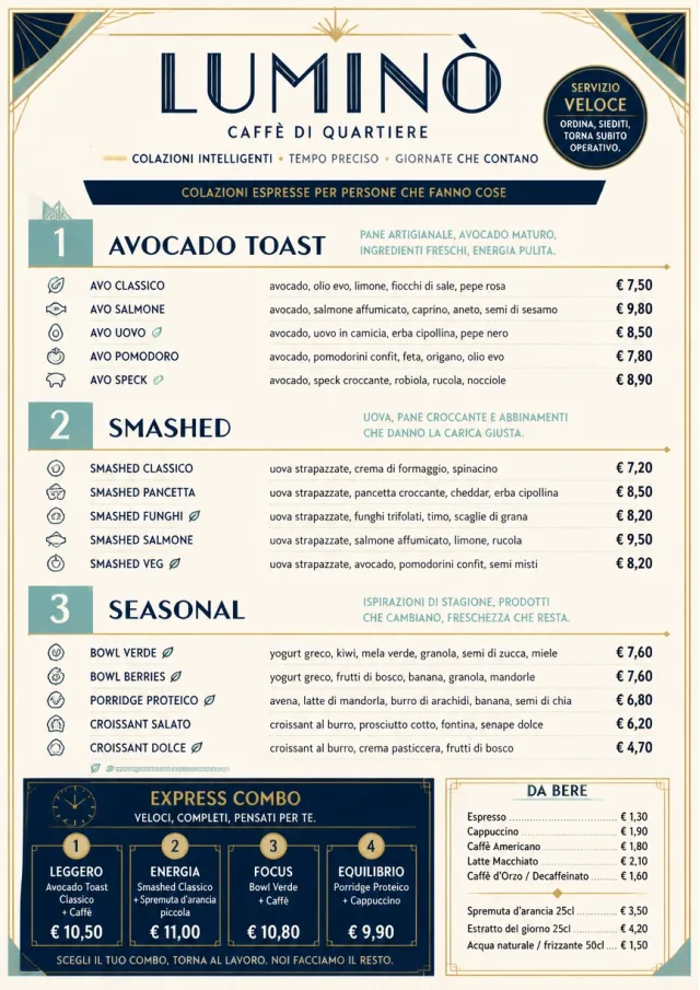 Power Lunch breakfast-menu menu template preview